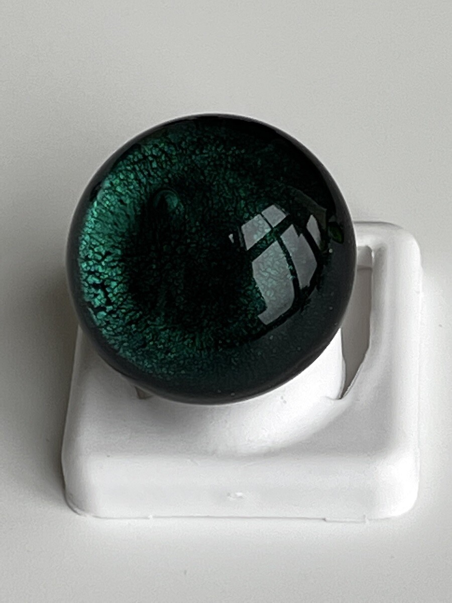Ring Murano Metallring Grösse verstellbar türkisgrün
