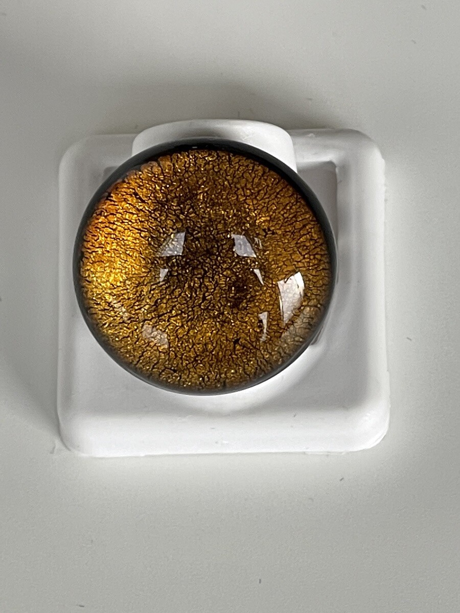 Ring Murano Metallring Grösse verstellbar bernstein