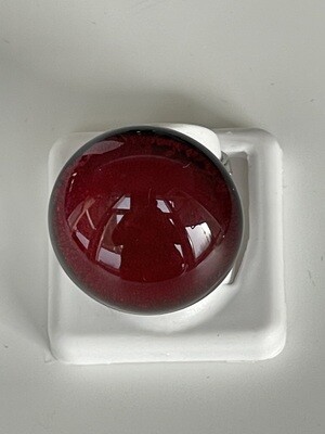 Ring Murano Metallring Grösse verstellbar rubinrot