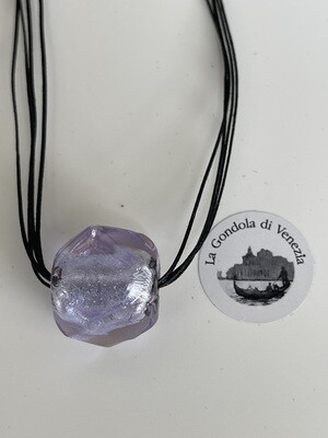 Silverstone necklace, wearable short and long - lilac