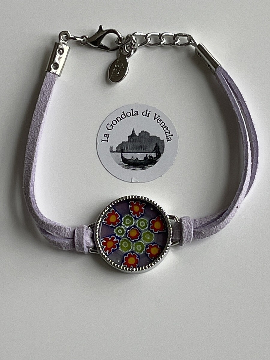 Bracelet Millefiori, lilac