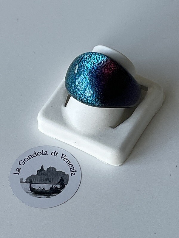 Ring Murano domed, multicolor