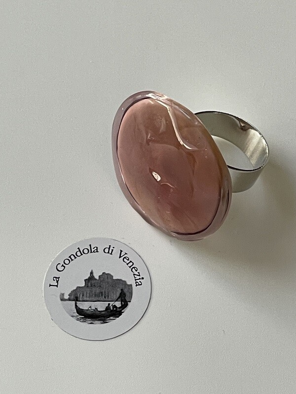 Ring Murano GREENDESI Size adjustable, antique pink