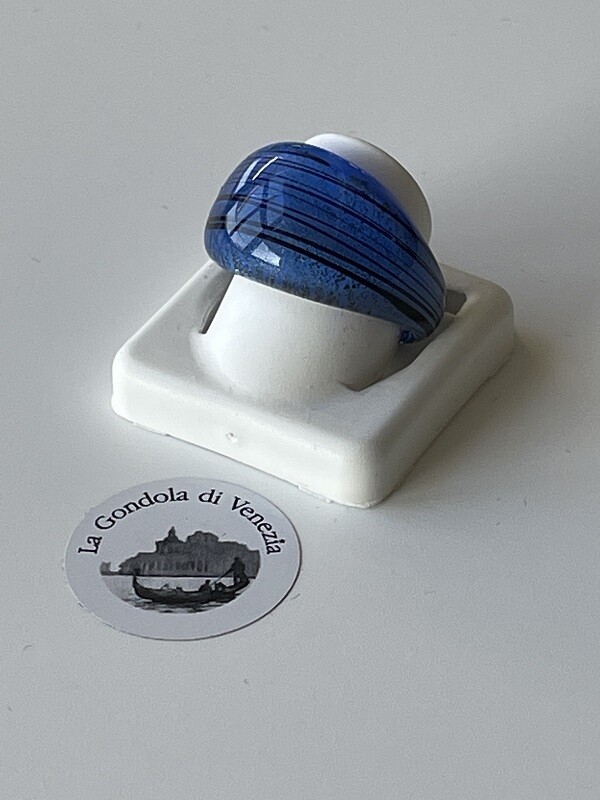 Murano ring domed, striped