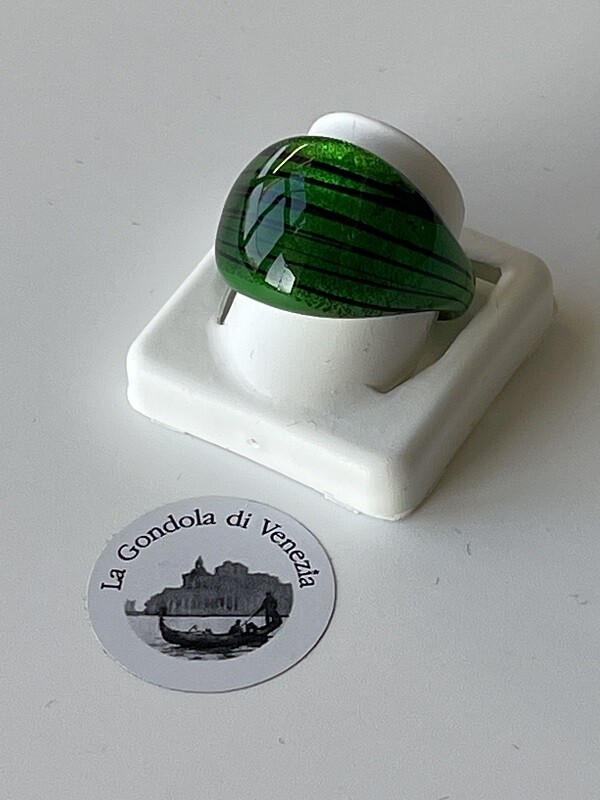 Murano ring domed, striped