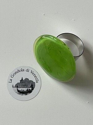 Ring Murano GREENDESI Size adjustable, Lime green
