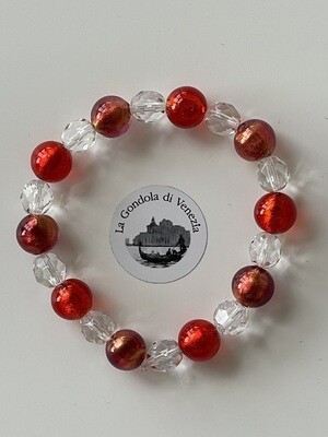 Bracelet Murano ball 10mm, length 18 cm + 21cm