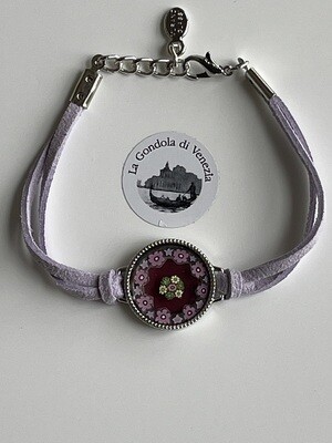 Bracelet Millefiori, lilac