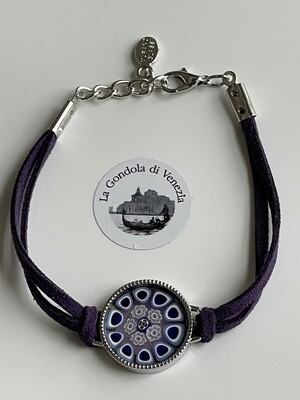 Bracelet Millefiori, purple