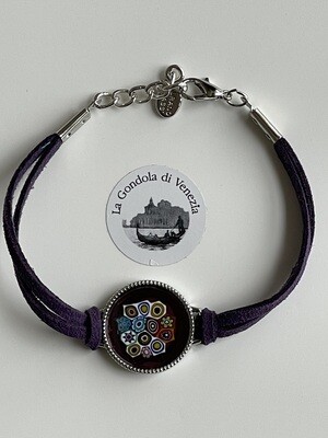 Bracelet Millefiori, purple
