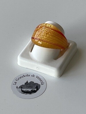 Ring Murano domed, striped