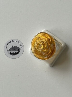 Ring Rose Murano size 17.5mm/55 unique piece