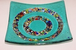 Murano Glass bowl 28x28cm -Unique piece-