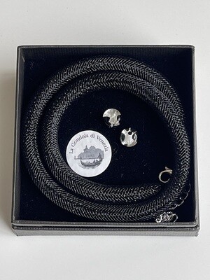 Set necklace Murano Conterie, ⌀ 9mm + stud earrings