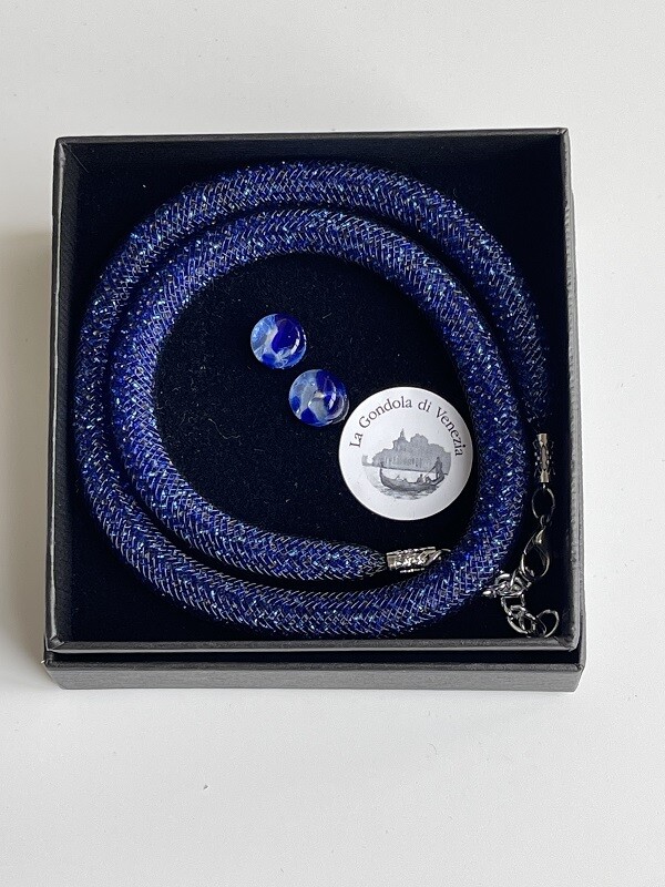 Set necklace Murano Conterie, ⌀ 9mm + stud earrings
