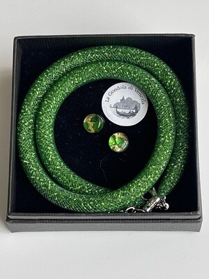 Set necklace Murano Conterie, ⌀ 9mm + stud earrings