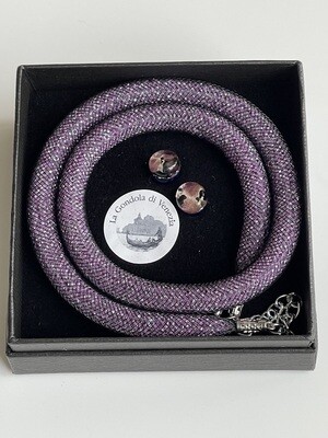 Set necklace Murano Conterie, ⌀ 9mm + stud earrings