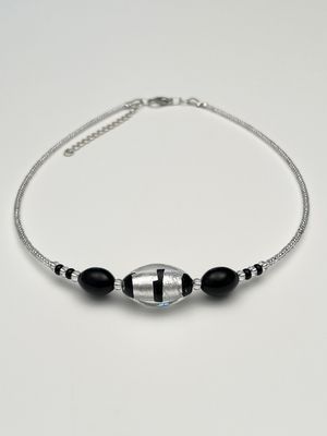 Kette 3 Oliven Murano Glas