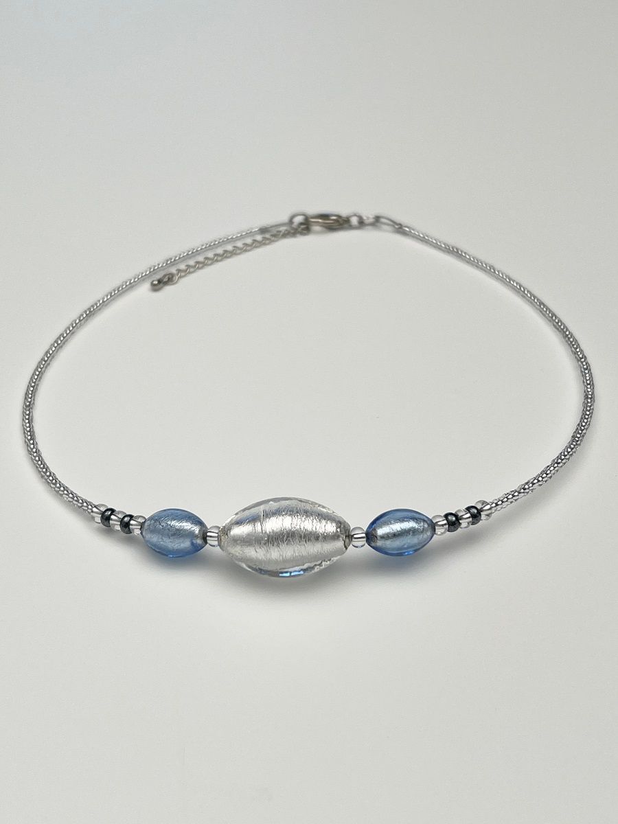 Kette 3 Oliven Murano Glas