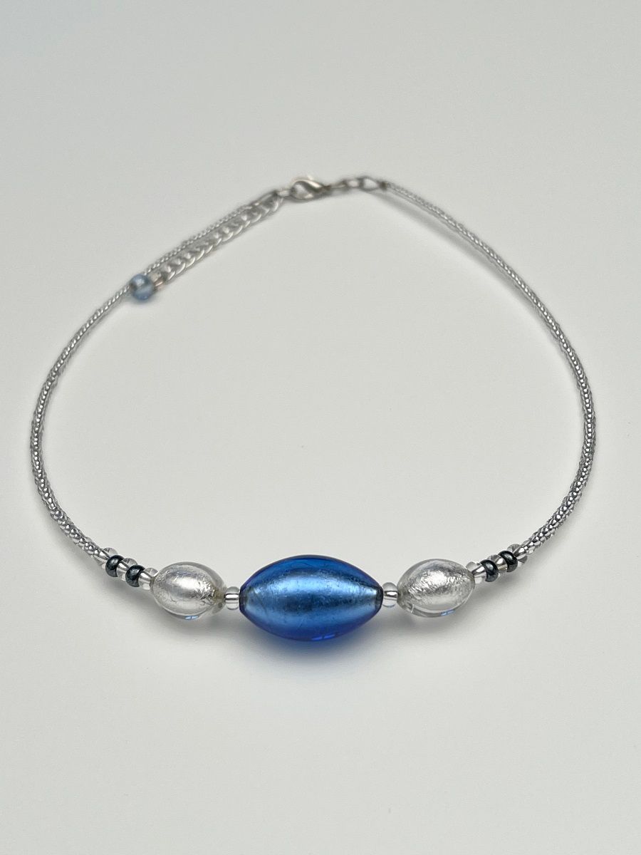 Kette 3 Oliven Murano Glas