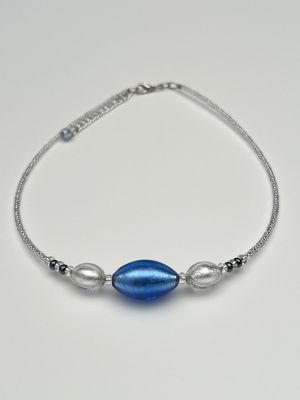 Kette 3 Oliven Murano Glas