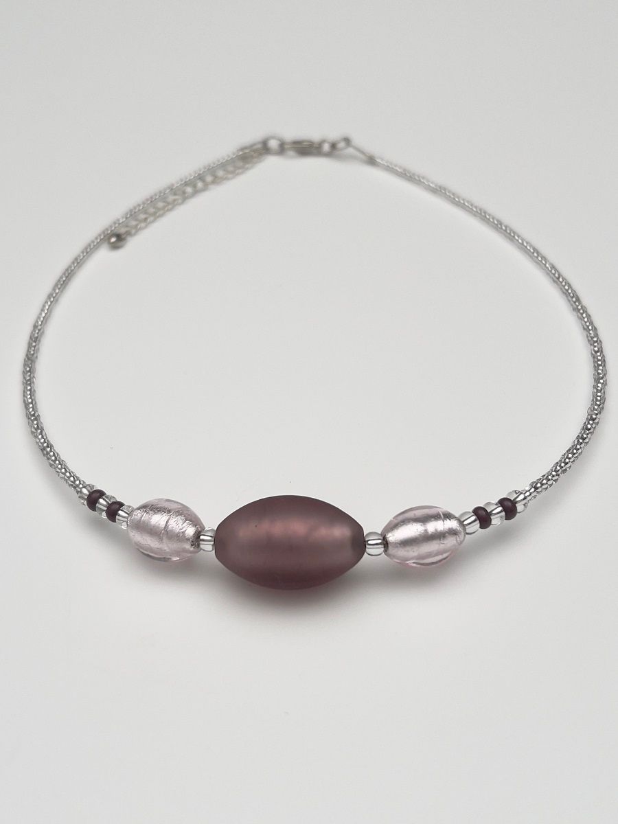 Kette 3 Oliven Murano Glas