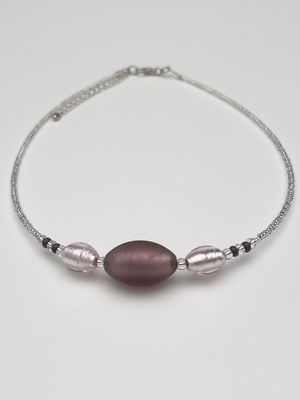 Kette 3 Oliven Murano Glas