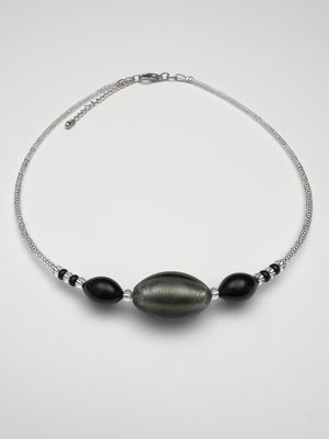 Kette 3 Oliven Murano Glas