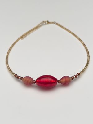 Kette 3 Oliven Murano Glas