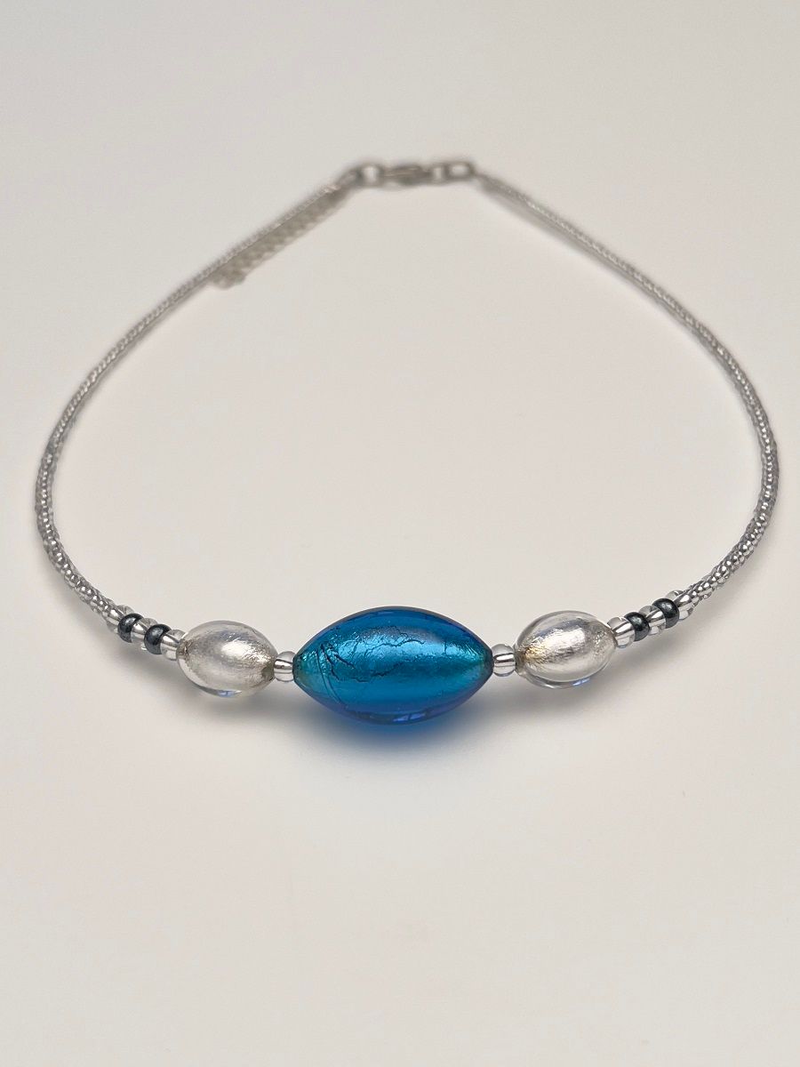 Kette 3 Oliven Murano Glas
