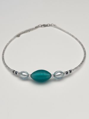 Kette 3 Oliven Murano Glas