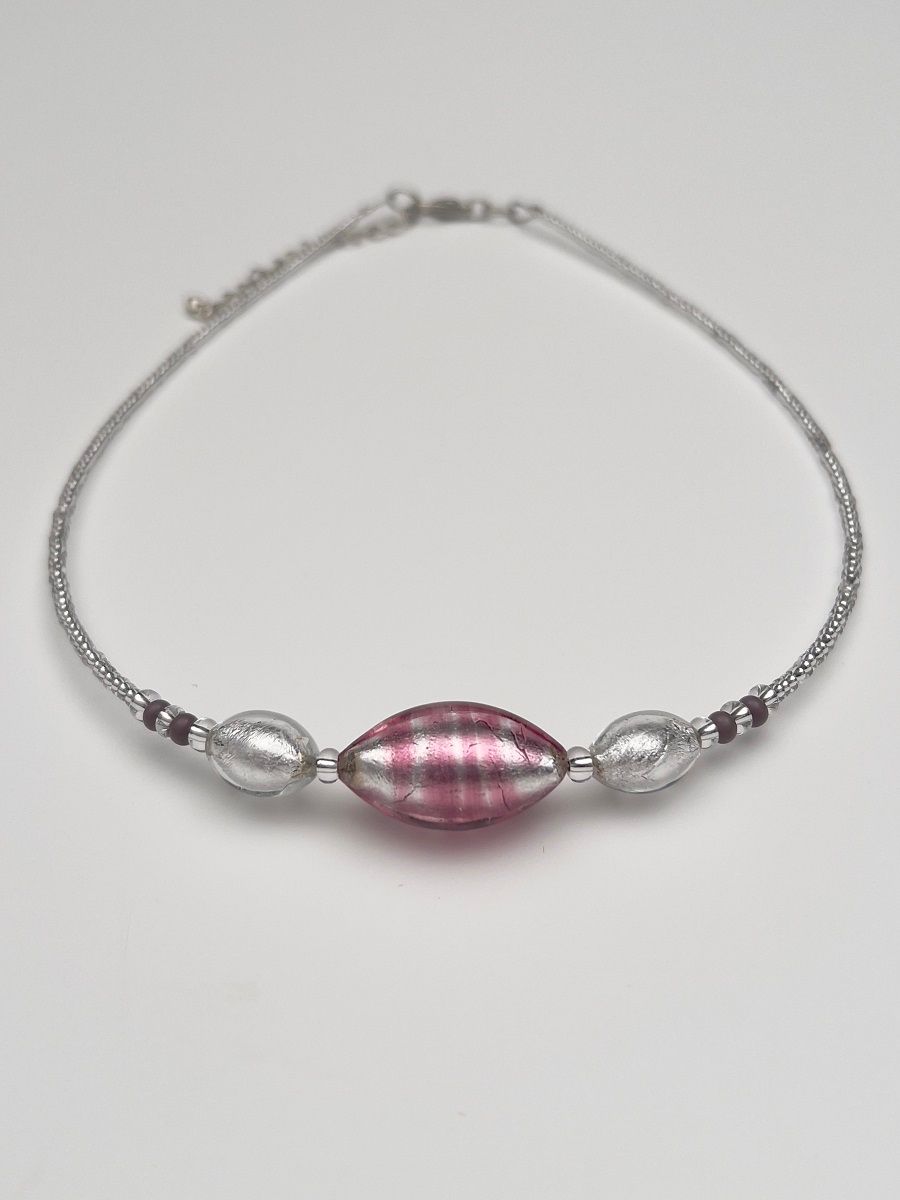 Kette 3 Oliven Murano Glas