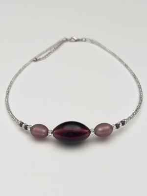 Kette 3 Oliven Murano Glas