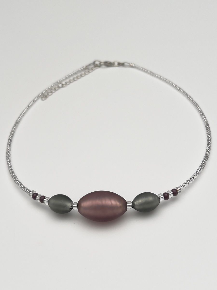 Kette 3 Oliven Murano Glas