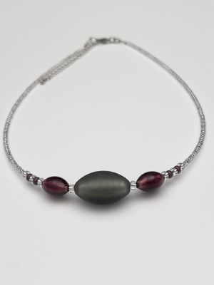 Kette 3 Oliven Murano Glas