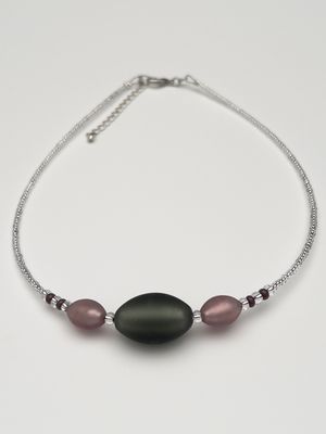 Kette 3 Oliven Murano Glas