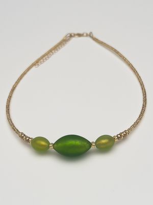 Kette 3 Oliven Murano Glas