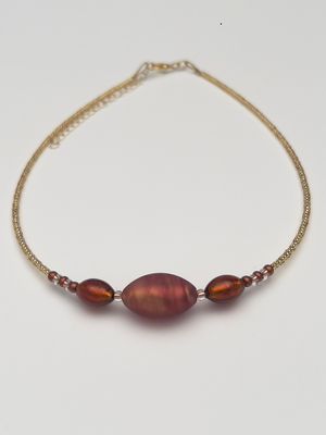 Kette 3 Oliven Murano Glas