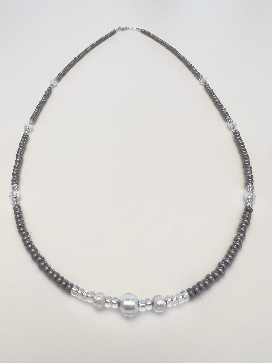 Kette lang Murano + Preciosa Glas