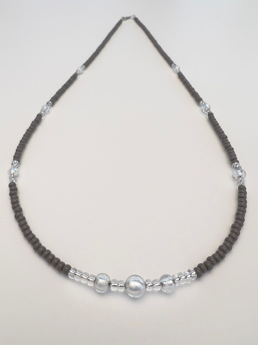 Kette lang Murano + Preciosa Glas