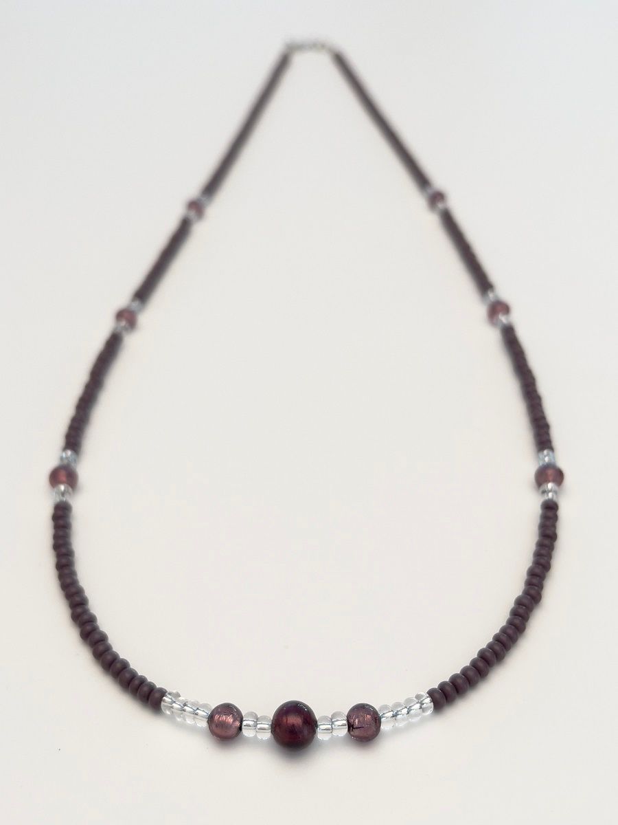 Kette lang Murano + Preciosa Glas