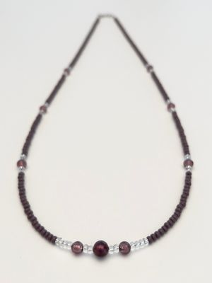 Kette lang Murano + Preciosa Glas