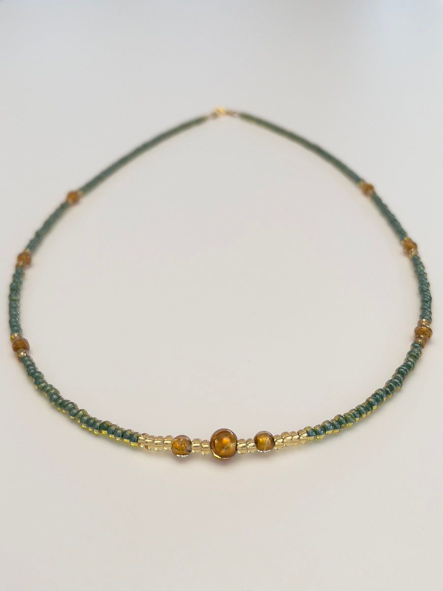 Kette lang Murano + Preciosa Glas