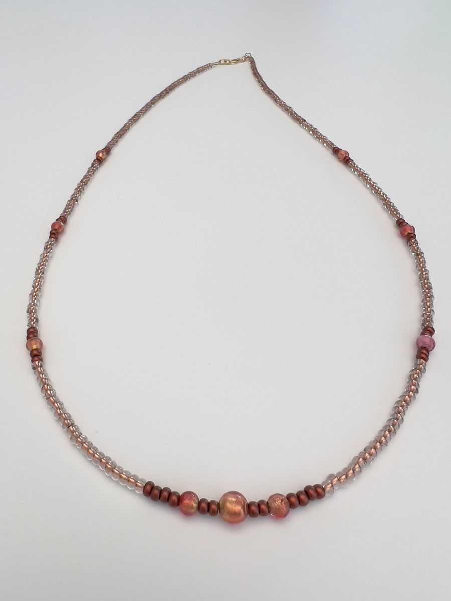 Kette lang Murano + Preciosa Glas