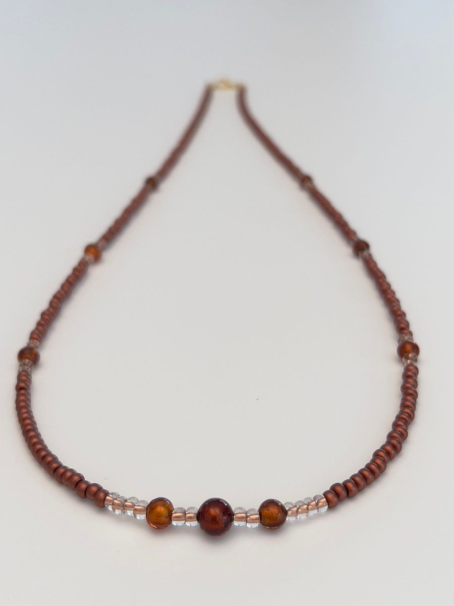 Kette lang Murano + Preciosa Glas