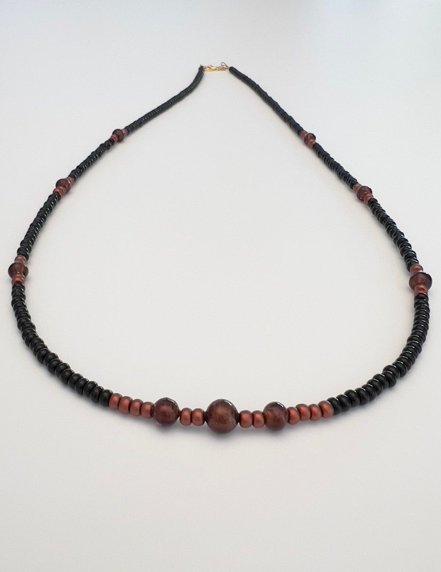 Kette lang Murano + Preciosa Glas