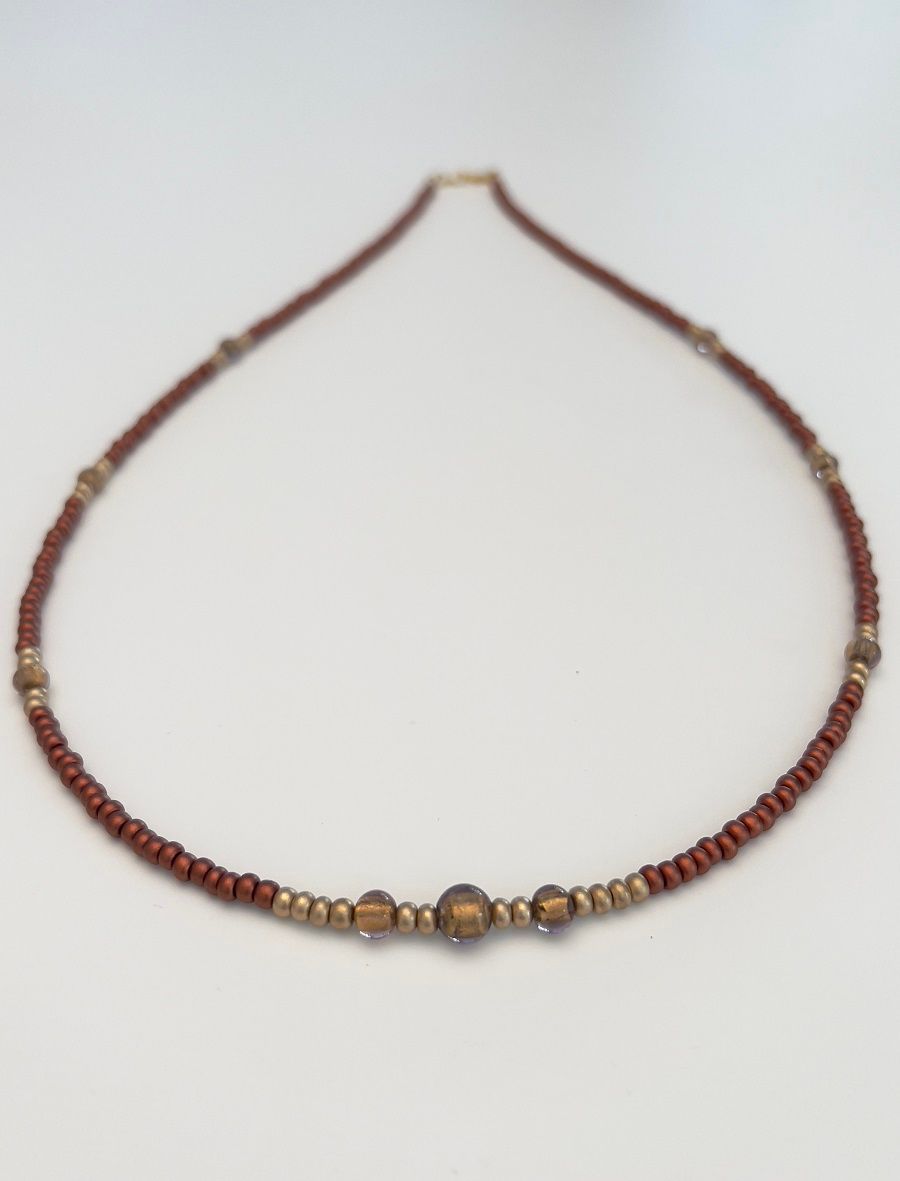 Kette lang Murano + Preciosa Glas