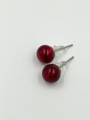 Stud earrings Murano ball 8mm