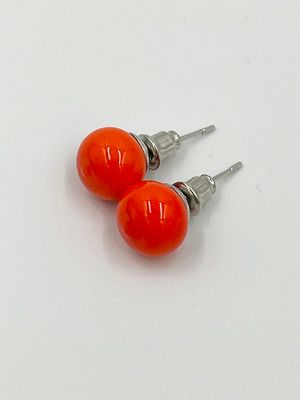 Stud earrings Murano ball 8mm