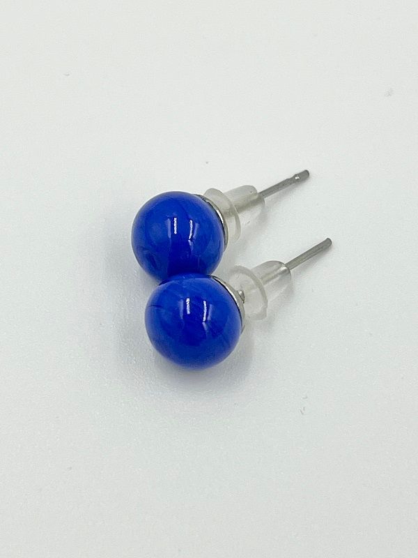 Stud earrings Murano ball 8mm
